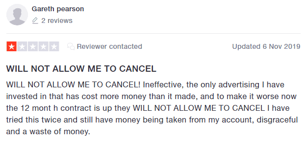can't cancel yell.com